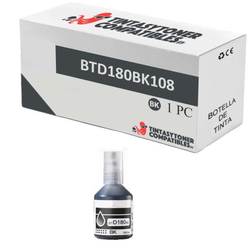 Compatível Brother BTD180BK Preta Frasco de Tinta