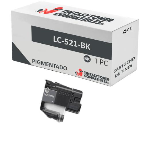 Compatível Brother LC521 Preta Tinta Pigmentada