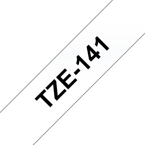 Compatível com Brother TZE-141 Preto / Transparente TZ-141