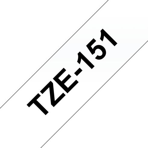 Compatível com Brother TZE-151 preto / transparente TZ-151
