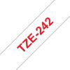 Compatível com Brother TZE-242 Vermelho / Branco TZ-242