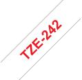 Compatível com Brother TZE-242 Vermelho / Branco TZ-242