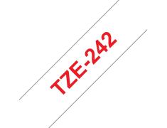Compatível com Brother TZE-242 Vermelho / Branco TZ-242