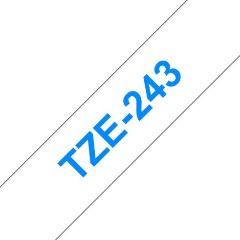 Compatível com Brother TZE-243 Azul / Branco TZE-243