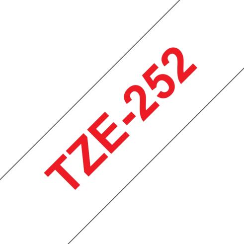 Brother TZE-252 Vermelho / Branco TZ-252 compatível