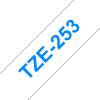 Compatível com Brother TZE-253 azul / brancoTZ-253