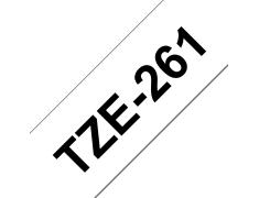 Compatível com Brother TZE-261 Preto / Branco TZ-261