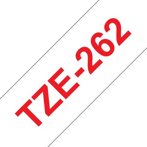 Compatível com Brother TZE-262 Vermelho / Branco TZ-262