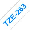 Compatível com Brother TZE-263 Azul / Branco TZ-263