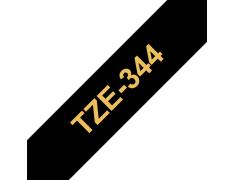 Compatível com Brother TZE-344 Dourado / Preto TZ-344