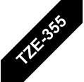 Compatível com Brother TZE-355 Branco / Preto TZ355