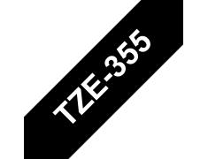 Compatível com Brother TZE-355 Branco / Preto TZ355
