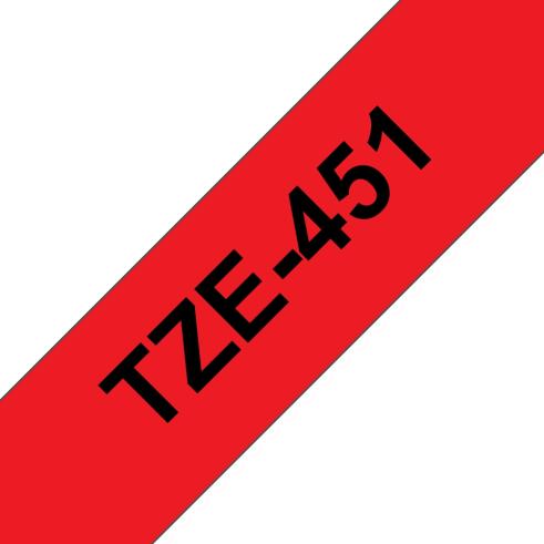 Compatível com Brother TZE-451 Preto / Vermelho TZ-451