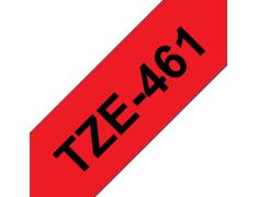 Compatível com Brother TZE-461 Preto / Vermelho TZ-461