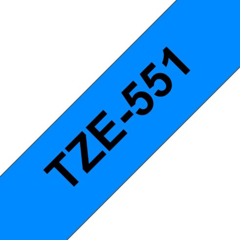 Compatível com Brother TZE-551 Preto / Azul TZ-551