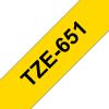 Compatível com Brother TZE-651 Preto / Amarelo TZ-651