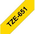 Compatível com Brother TZE-651 Preto / Amarelo TZ-651