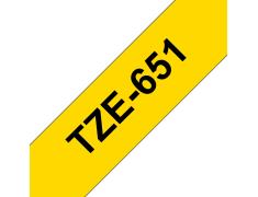 Compatível com Brother TZE-651 Preto / Amarelo TZ-651