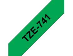 Compatível com Brother TZE-741 Preto / Verde TZ-741