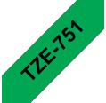 Compatível com Brother TZE-751 Preto / Verde TZ-751