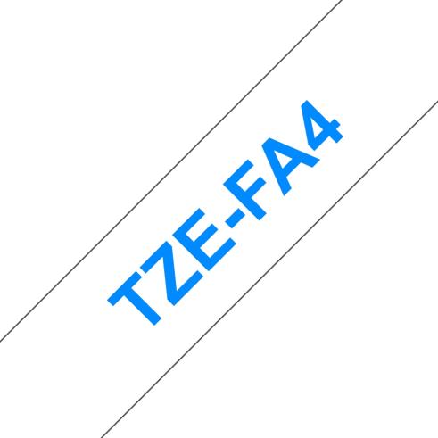 Compatível com Brother TZe FA4 Azul / Branco