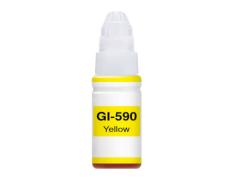 Frasco de tinta pigmentado amarelo CANON GI-590 compatível
