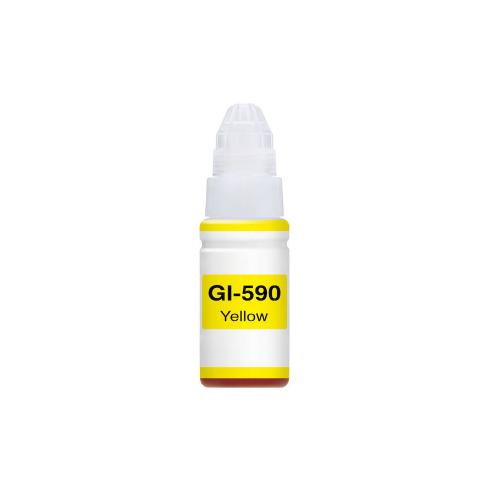 Frasco de tinta pigmentado amarelo CANON GI-590 compatível