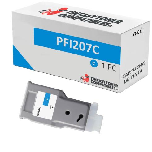 Compatível Canon PFI 207 Ciano Pigmentado
