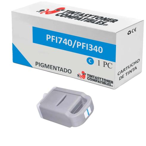 Compatível com Canon PFI740/PFI340 Ciano Pigmentado