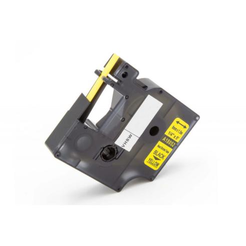 Compatível  Dymo 18052 Fita de Tubo Termorretrátil Preta / Amarela