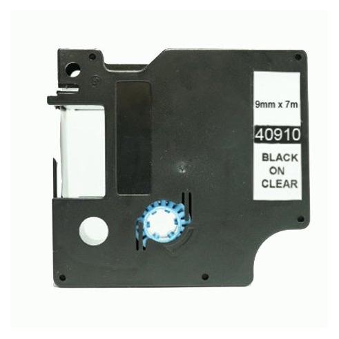 Compatível Dymo D1 40910 Preto / Transparente
