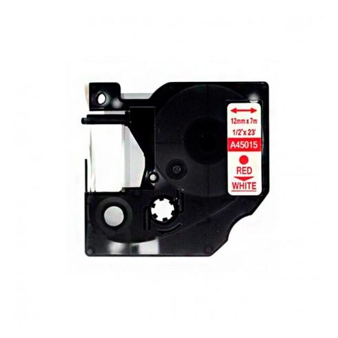 Compatível Dymo D1 45015 Vermelho / Branco