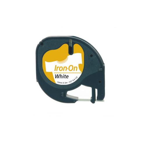Compatível Dymo LetraTag S0718850 Preto / Transparente