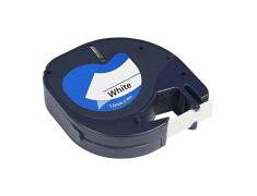 Compatível Dymo LetraTag S0721610/S0721660 Preto / Branco