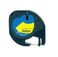 Compatível Dymo LetraTag S0721620 Preto / Amarelo