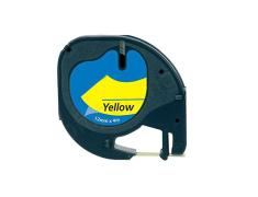 Compatível Dymo LetraTag S0721620 Preto / Amarelo