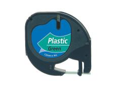 Compatível Dymo LetraTag S0721640 Preto / Verde