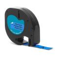Compatível Dymo LetraTag S0721650 Preto / Azul