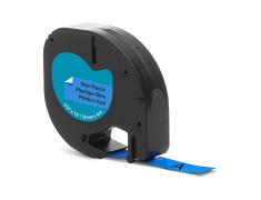 Compatível Dymo LetraTag S0721650 Preto / Azul