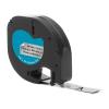 Compatível Dymo LetraTag S0721730 Preto / Prata