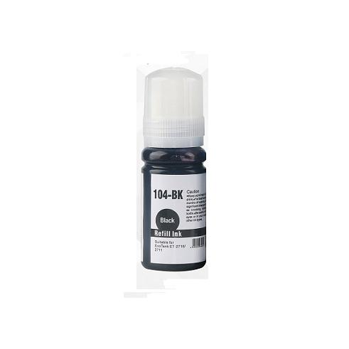 Frasco de tinta preta Epson 104 compatível