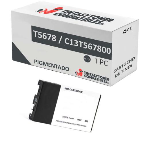 Compatível com Epson T5678 Preta Mate Tinta Pigmentada