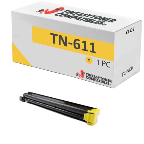Compatível com KONICA MINOLTA BIZHUB C451 / C550 / C650 TN-611 amarelo