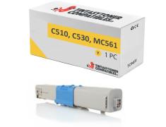 Compatível com OKI C510 C530 MC561 Amarelo