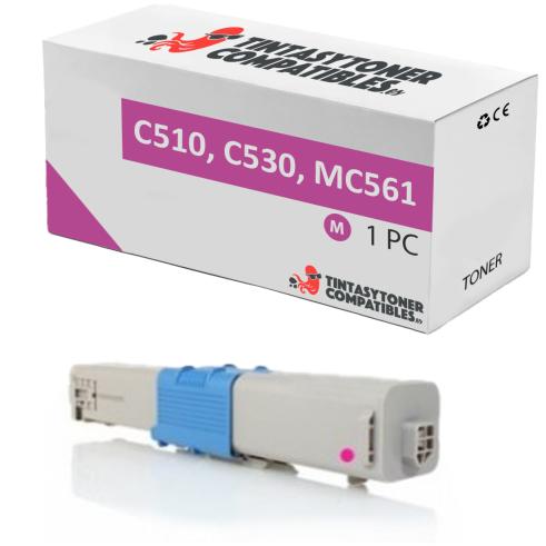 Compatível com OKI C510 C530 MC561 Magenta