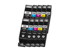 Pacote Compatível 10 x Canon PGI 525 CLI 526