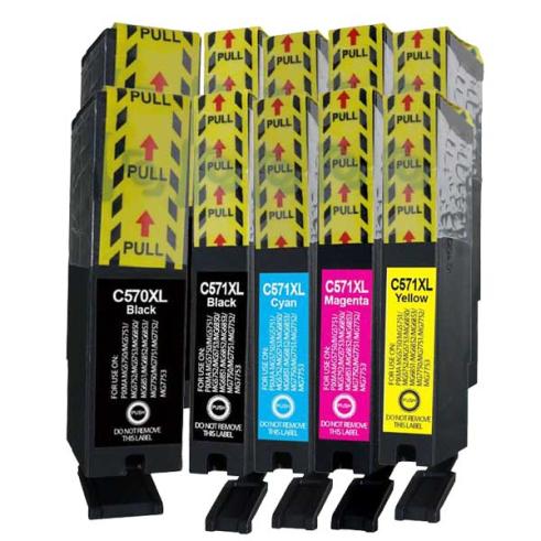 Pacote compatível 10 x CANON PGI-570 CLI-571