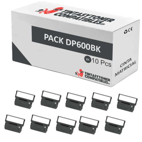 Compatível Pack 10x Fita Matricial CITIZEN DP600 Preto