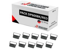 Compatível Pack 10x Fita Matricial CITIZEN DP600 Preto/Vermelho