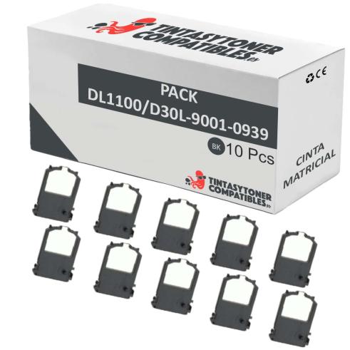 Compatíveis PACK 10X Cinta Matricial FUJITSU DL1100 Preto
